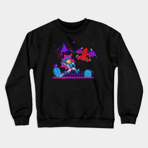 Ghosts 'n Goblins Crewneck Sweatshirt by Pixeleyebat